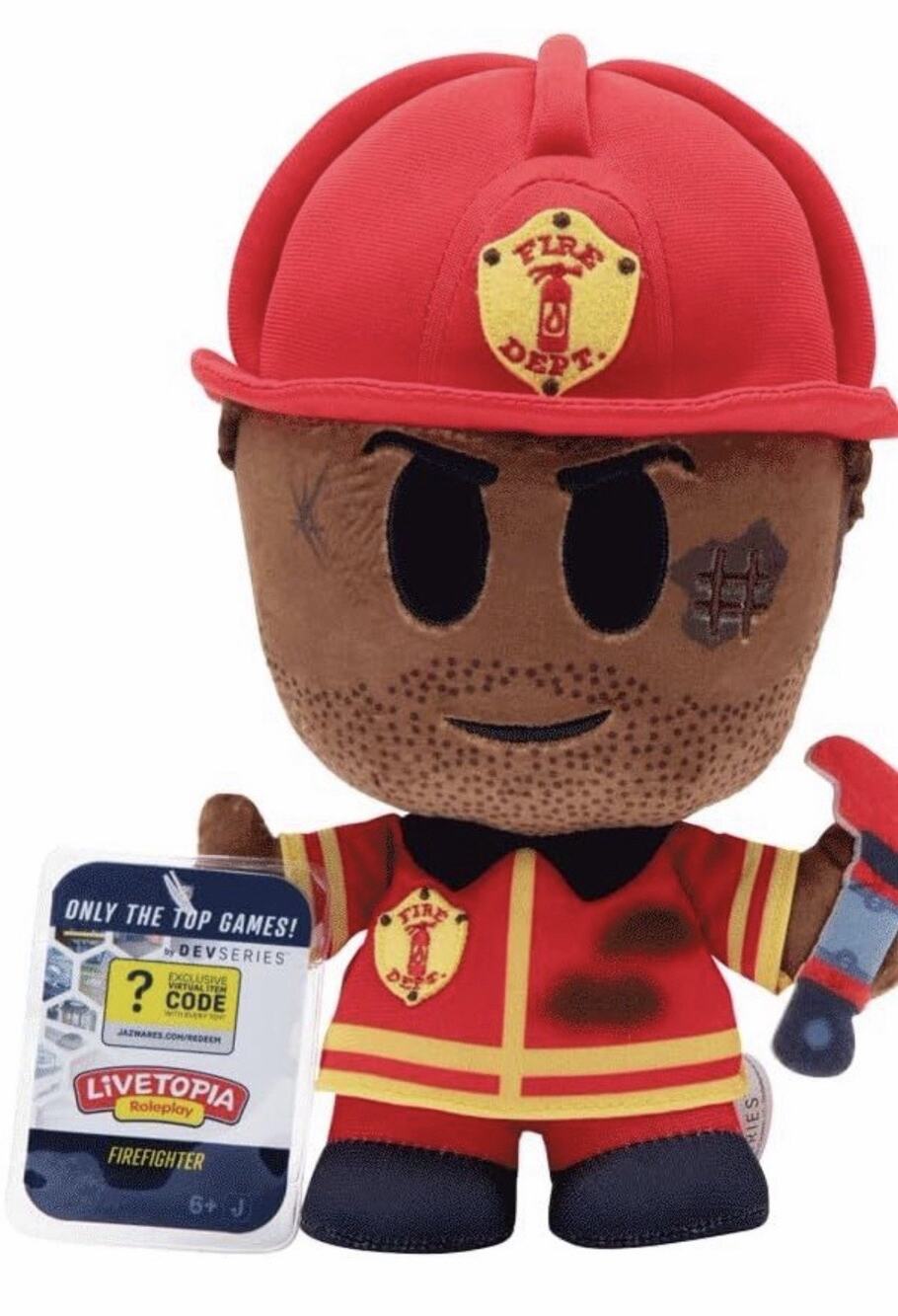 DevSeries Livetopia Firefighter Collector Plush NWT